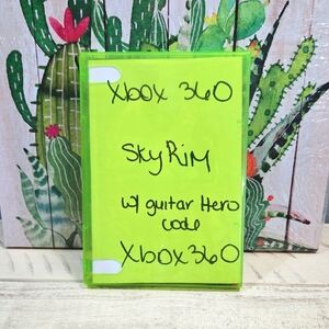 ‼️‼️BUY 1 GET 1 FREE‼️‼️Xbox 360 Skyrim with Guitar Hero Code EUC